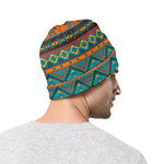 Native Indian Inspired Pattern Print Beanie