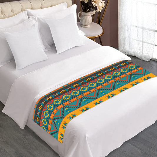 Native Indian Inspired Pattern Print Bed Runner