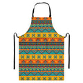 Native Indian Inspired Pattern Print Bib Apron With Pocket