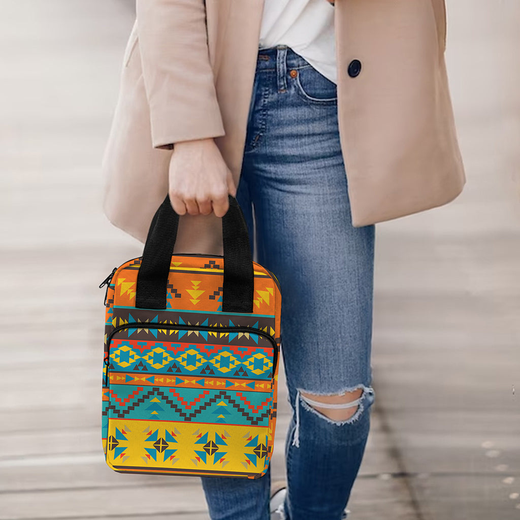 Native Indian Inspired Pattern Print Bible Tote Bag
