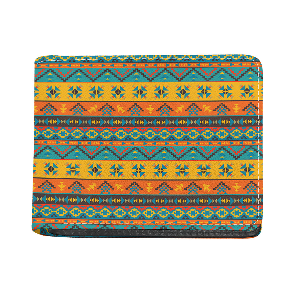 Native Indian Inspired Pattern Print Bifold Wallet