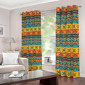 Native Indian Inspired Pattern Print Dimout Grommet Curtains