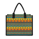 Native Indian Inspired Pattern Print Canvas Tote Bag
