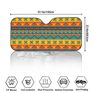 Native Indian Inspired Pattern Print Car Windshield Sun Shade