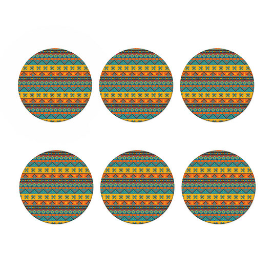 Native Indian Inspired Pattern Print Coaster Set