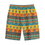 Native Indian Inspired Pattern Print Cotton Shorts