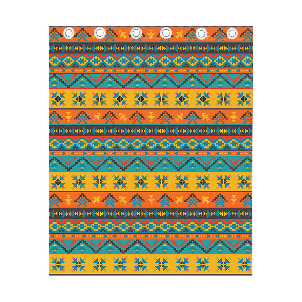Native Indian Inspired Pattern Print Curtain