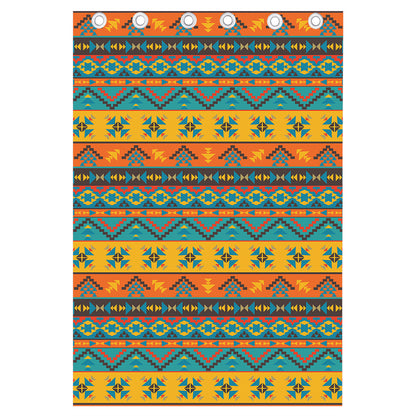 Native Indian Inspired Pattern Print Curtain