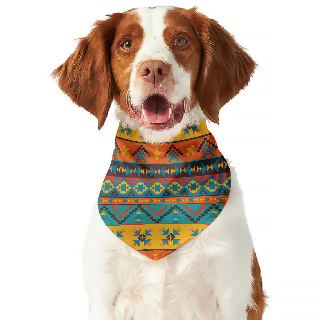 Native Indian Inspired Pattern Print Dog Bandana