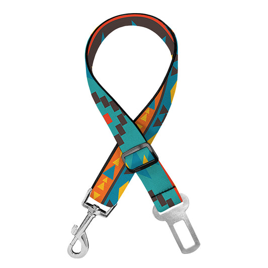 Native Indian Inspired Pattern Print Dog Seat Belt