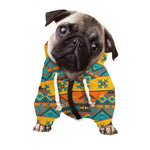 Native Indian Inspired Pattern Print Dog Zip Up Hoodie