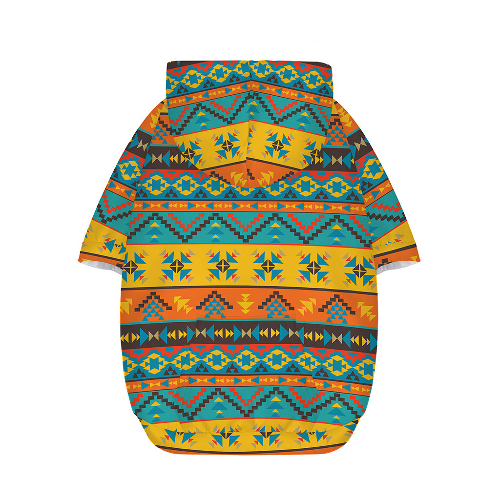 Native Indian Inspired Pattern Print Dog Zip Up Hoodie