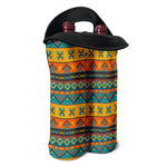 Native Indian Inspired Pattern Print Double Neoprene Wine Tote