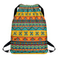 Native Indian Inspired Pattern Print Drawstring Backpack