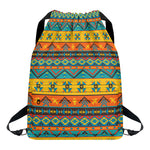Native Indian Inspired Pattern Print Drawstring Backpack