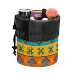 Native Indian Inspired Pattern Print Drawstring Makeup Bag