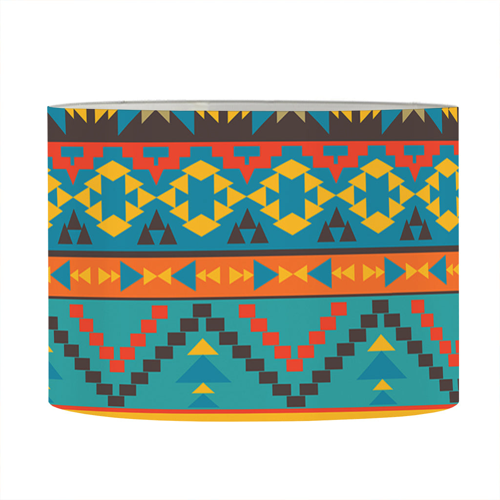 Native Indian Inspired Pattern Print Drum Lamp Shade