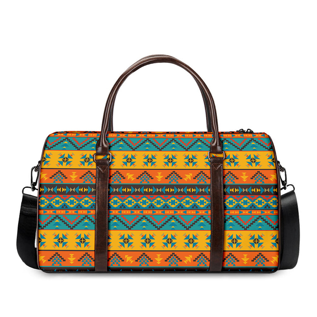 Native Indian Inspired Pattern Print Duffle Bag