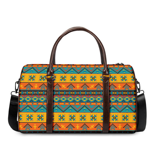 Native Indian Inspired Pattern Print Duffle Bag