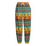 Native Indian Inspired Pattern Print Fleece Lined Knit Pants