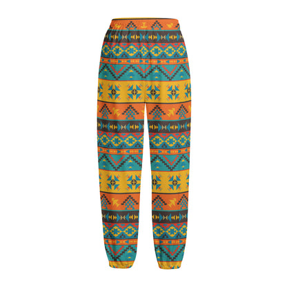 Native Indian Inspired Pattern Print Fleece Lined Knit Pants