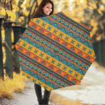 Native Indian Inspired Pattern Print Foldable Umbrella