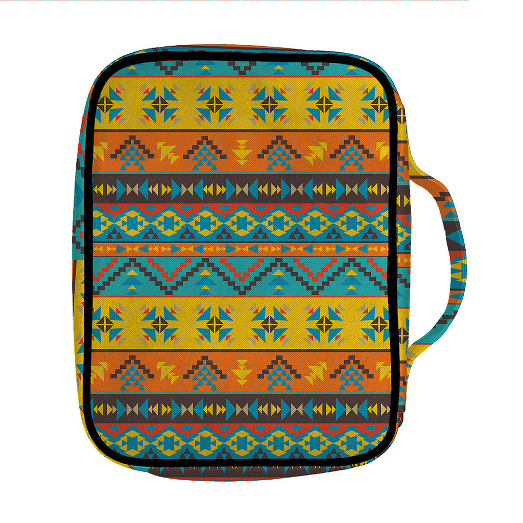 Native Indian Inspired Pattern Print Front Pocket Bible Bag