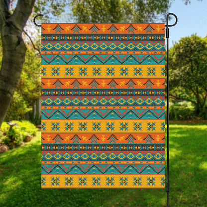 Native Indian Inspired Pattern Print Garden Flag
