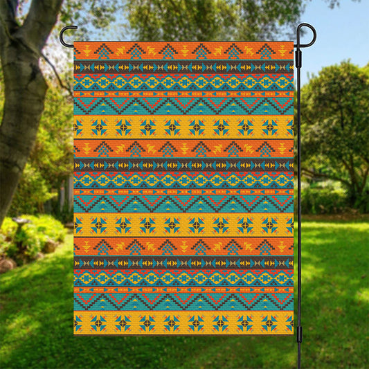 Native Indian Inspired Pattern Print Garden Flag