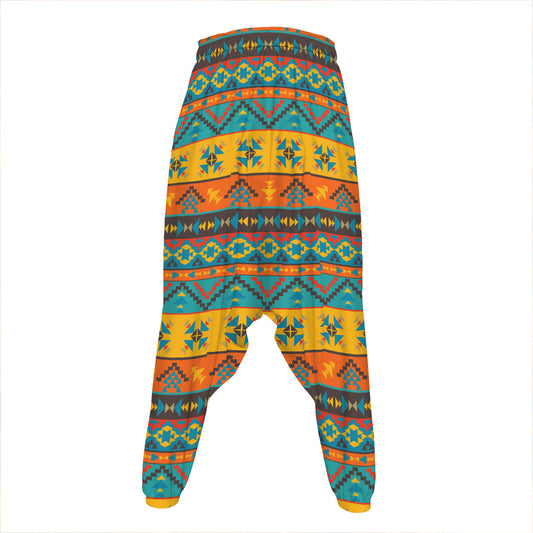 Native Indian Inspired Pattern Print Hammer Pants