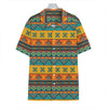 Native Indian Inspired Pattern Print Hawaiian Shirt