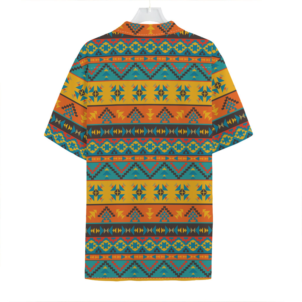 Native Indian Inspired Pattern Print Hawaiian Shirt