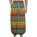 Native Indian Inspired Pattern Print Lantern Pants