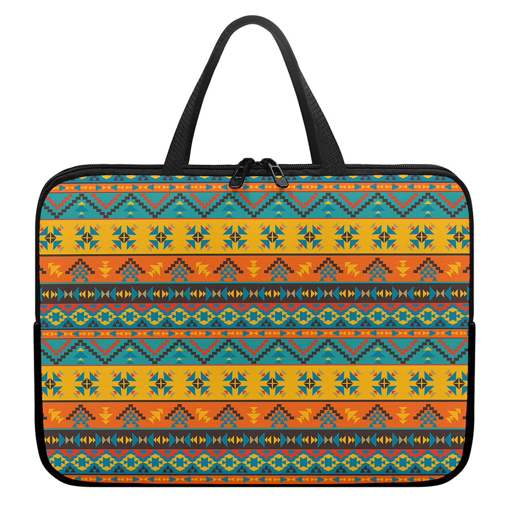 Native Indian Inspired Pattern Print Laptop Sleeve With Handle
