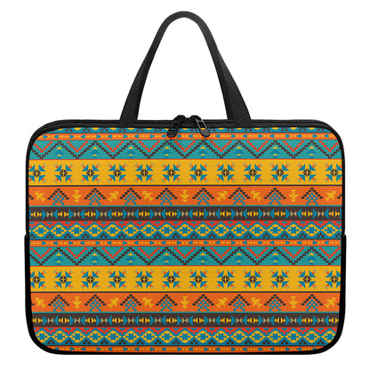 Native Indian Inspired Pattern Print Laptop Sleeve With Handle