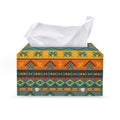 Native Indian Inspired Pattern Print Leather Tissue Box Cover