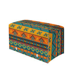 Native Indian Inspired Pattern Print Leather Tissue Box Cover