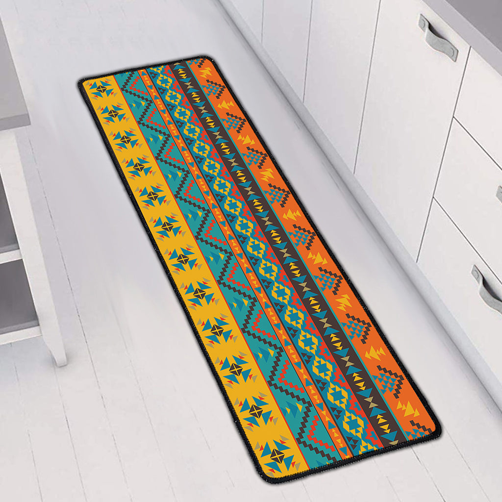 Native Indian Inspired Pattern Print Long Kitchen Mat
