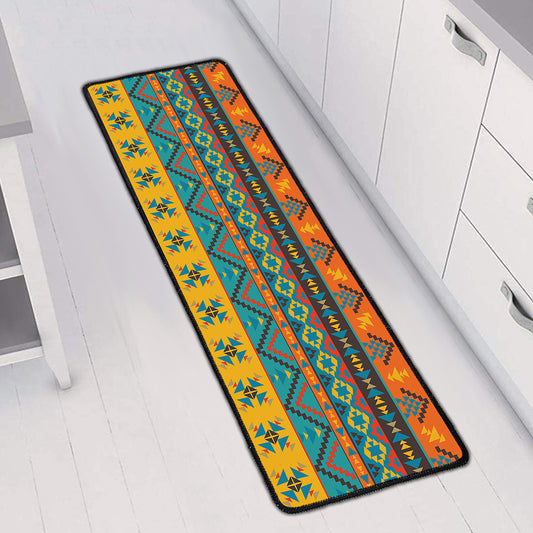 Native Indian Inspired Pattern Print Long Kitchen Mat