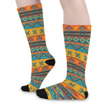 Native Indian Inspired Pattern Print Long Socks