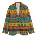 Native Indian Inspired Pattern Print Men's Blazer
