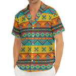 Native Indian Inspired Pattern Print Men's Deep V-Neck Shirt