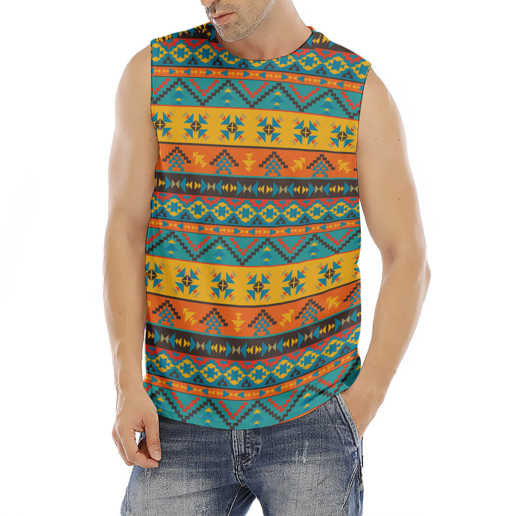 Native Indian Inspired Pattern Print Men's Fitness Tank Top