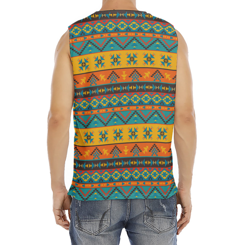 Native Indian Inspired Pattern Print Men's Fitness Tank Top