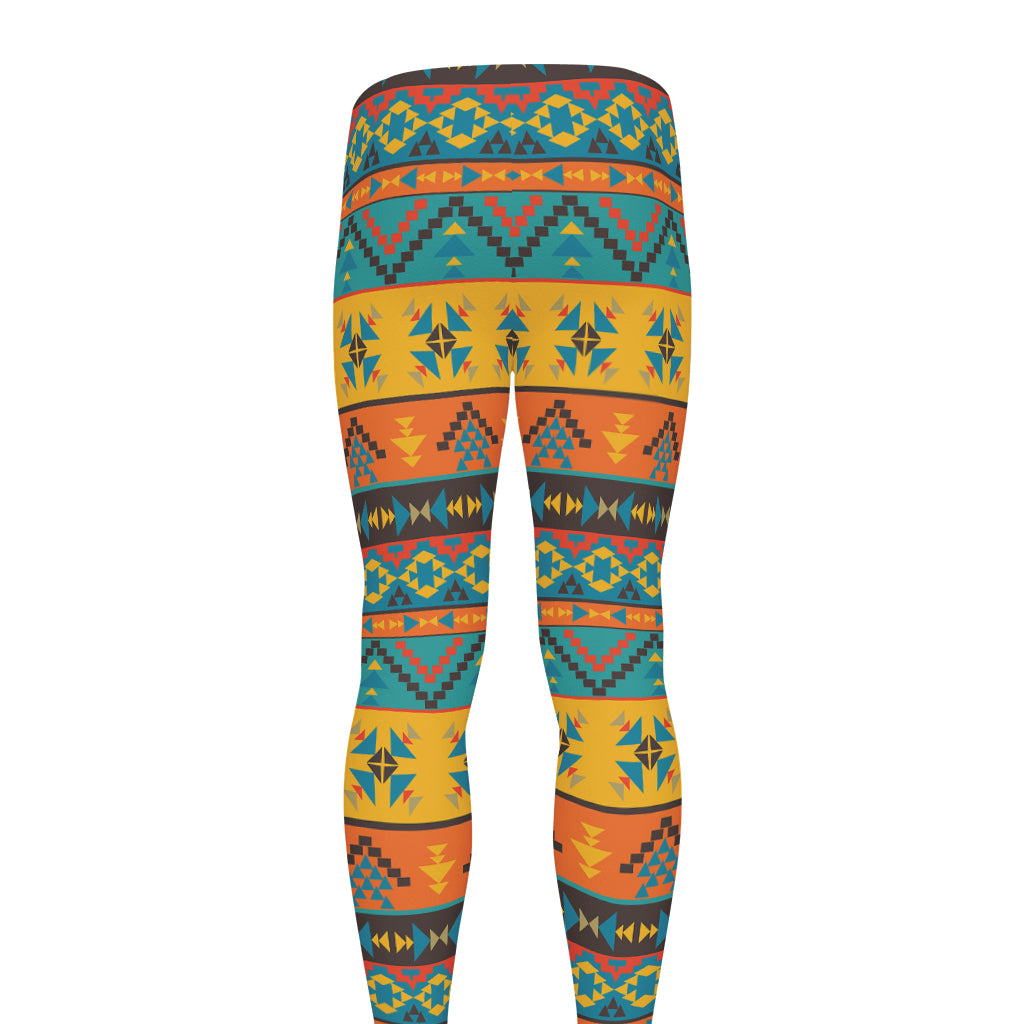Native Indian Inspired Pattern Print Men's leggings