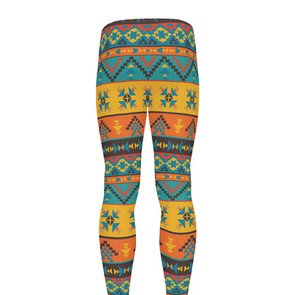 Native Indian Inspired Pattern Print Men's leggings
