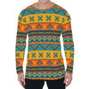 Native Indian Inspired Pattern Print Men's Long Sleeve T-Shirt