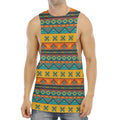 Native Indian Inspired Pattern Print Men's Muscle Tank Top