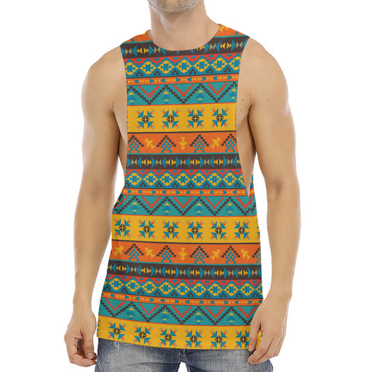 Native Indian Inspired Pattern Print Men's Muscle Tank Top