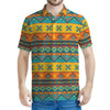 Native Indian Inspired Pattern Print Men's Polo Shirt